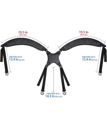 Black Quick Side Release Plastic Buckle Golf Bag Shoulder Straps | Adjustable and Durable - Buy Online on GoSupps.com