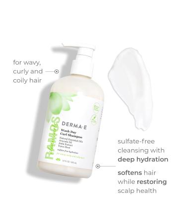 DERMA E Ramos Wash Day Curl Shampoo 12 oz | Nourishing Curl Care for All Hair Types | Buy Internationally - Buy Online on GoSupps.com