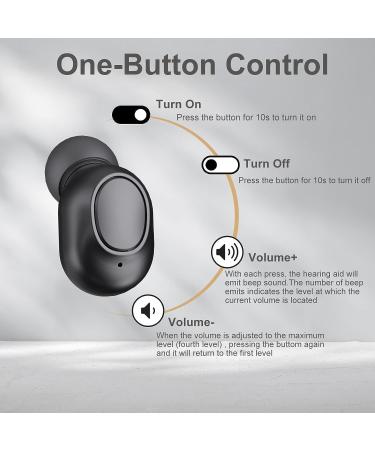 Rechargeable Digital Hearing Aids for Seniors with LED Display and Charging Case - Black - Buy Online on GoSupps.com