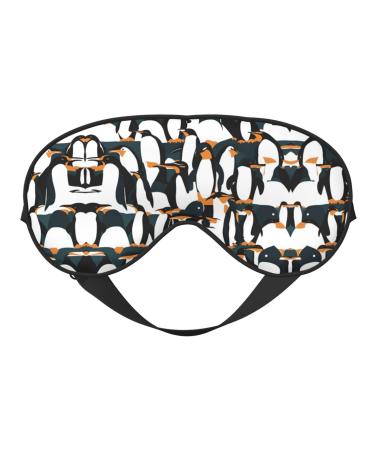 Cute Penguin Animal Pattern Print Ultra-Soft Light-Blocking Eye Mask for Optimal Comfort and Restful Sleep