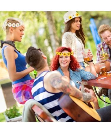 Oenothera 13 Pieces Daisy Headband Flower Crown Headband Flower Crown for Women Girls Wedding Festival Party Hair Headbands Accessories(Yellow) - Buy Online on GoSupps.com
