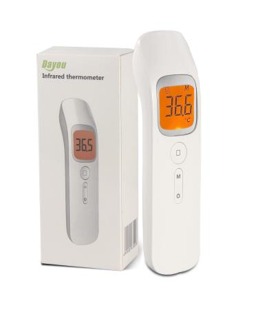 Rgdood Forehead Thermometer for Adults and Kids  Non Contact Thermometers  Digital Infrared Baby Thermometer  Accurate Temporal Thermometer with Object Mode Function  20 Set Memory Recall White