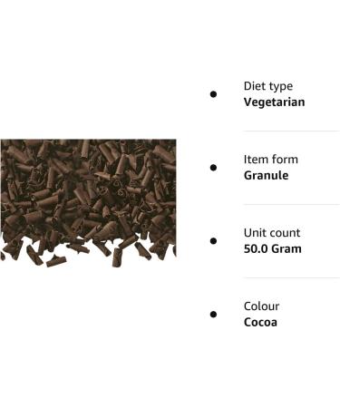 Edible Dark Chocolate Curls 50g - Buy Online on GoSupps.com