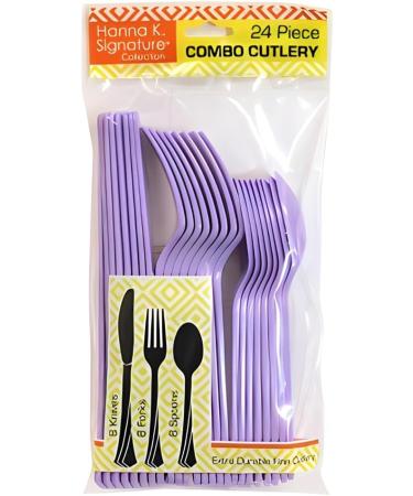 Hanna K. Signature Collection 24 Count Heavyweight Cutlery Combo Hydrangea - Buy Online on GoSupps.com