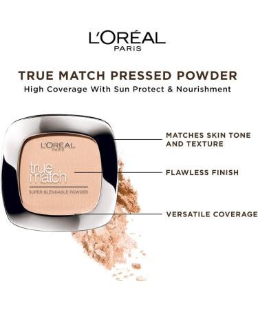 L'Or al Paris Powder Foundation Super-Blendable With Hyaluronic Acid Light Texture for a Flawless Finish True Match Perfecting Powder C2 (Pack of 2) 2C - Rose Vanilla 9 g (Pack of 2) - Buy Online on GoSupps.com