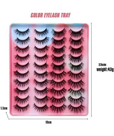 BSLVWG False Eyelashes Dramatic Fluffy 6D Mink Lashes Eyelashes Russian Strip Lashes D Curly Natural Wispy Fluffy Lashes Fake Eyelashes 20 Pairs Natural Curly Lashes Thick Fake Eyelashes (4 Styles) - Buy Online on GoSupps.com