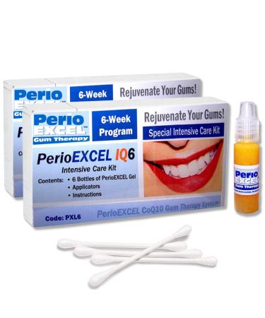 SDC - PerioEXCEL IQ6 DuoPack Intensive Care 12-Week Gum Therapy Kit with CoQ10 Gum Gel 12 Week's Therapy Kit Supply