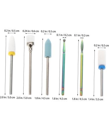 FRCOLOR Drill nail polisher nail smoothing drill nail cuticle drill heads Nail Art Drill Bit Electric Nail Drill Nail Drill Bit kit de manicura Nail Polishing Tools acrylic clean Nail - Buy Online on GoSupps.com
