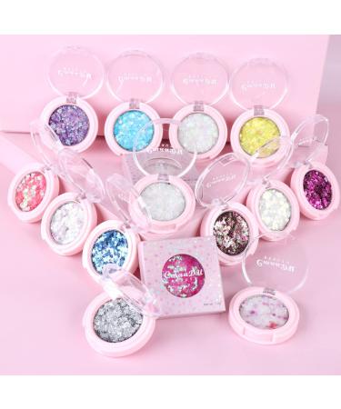 FAEYLI 14 Color Glitter Eyeshadow - Waterproof, Long-Lasting & High Pigment Shiny Eyeshadow | DSJCFYY-08 - Buy Online on GoSupps.com