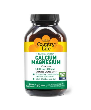 Country Life Target-Mins Calcium-Magnesium Complex 180 Tablets