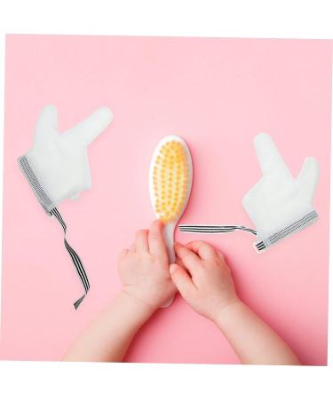 ORFOFE Anti-Eating Gloves Baby Mitts - Stop Thumb Sucking Kit | Nylon Orthotics Thumb Protector for Babies | White 13x7.5cm - Buy Online on GoSupps.com