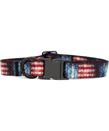 Rustic American Flag Collar and Leash Set - Officially Licensed | Small Size - Fits All Pets - Buy Online on GoSupps.com
