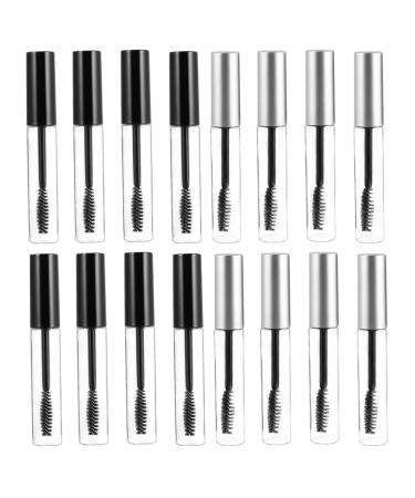 Ipetboom 16 Pcs Clear Eyelash Mascara Clear Mascara for Eyelashes Empty Bottles Filling Growth Fluid Assorted Colorx2pcs 10.6x1.7cmx2pcs