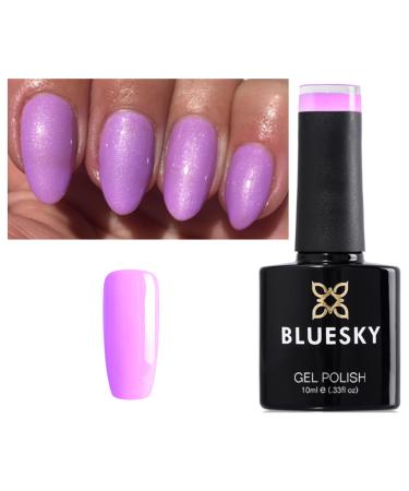 Bluesky Nail Gel Polish Lilac Shimmer Beckoning Begonia Garden Muse Delicate Pinky Lavender Shimmer 80597 UV LED Soak Off 10ml