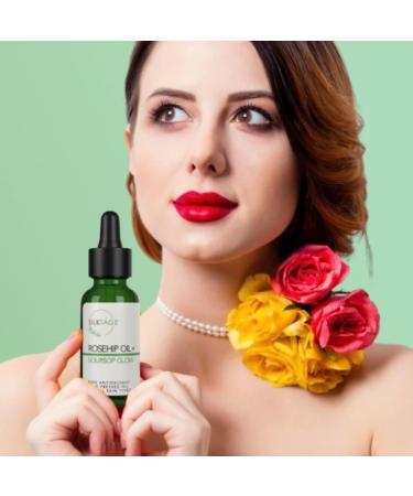 SILKTAGE Rosehip Oil Soursop Glow - Organic Hydrating Face Serum & Moisturizer for Dry Mature Skin Wrinkles & Dark Spots - 1 Fl. Oz - Buy Online on GoSupps.com