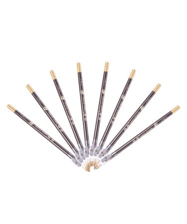 LALADEFIEE 8pcs Eyebrow Makeup Wooden Makeup Accessories Eyebrow Tools Eyebrow Makeup Tool 1 count (Pack of 1) Coffee