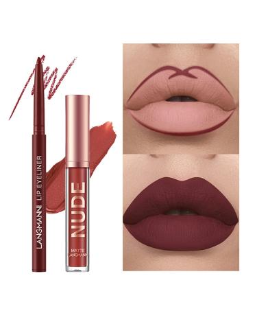 12PC Lipstick Makeup Set - 6 Velvety Matte Liquid Lipsticks & 6 Lip Pencils | Waterproof Gift Kit - Buy Online on GoSupps.com