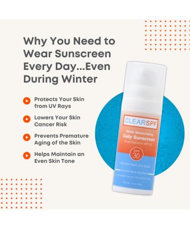 ClearSPF Daily Moisturizing Sunscreen (Sheer) - Expires 05/31/2026 - Buy Online on GoSupps.com