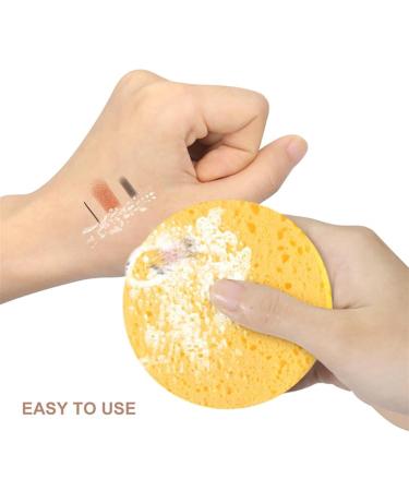 20 Pack Reusable Yellow Makeup Sponges - Natural Facial Cleaning & Makeup Removal Sponge - Buy Online on GoSupps.com