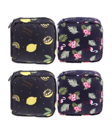 COHEALI 4pcs Lovely Sanitary Napkin Storage Bags Tampon Bags Large Capacity Tampon Bag for Sanitary Pads