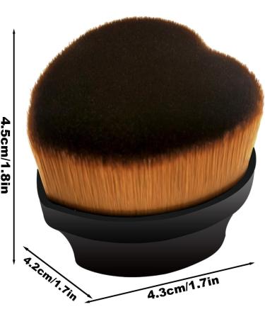 Brush for Mixing Liquid Foundation Cosmetic Applicator Brush Cosmetic Powder Blending Brush | Heart Shaped Liquid Powder Foundation Brush for Dating Travel Business Trip Black - Buy Online on GoSupps.com