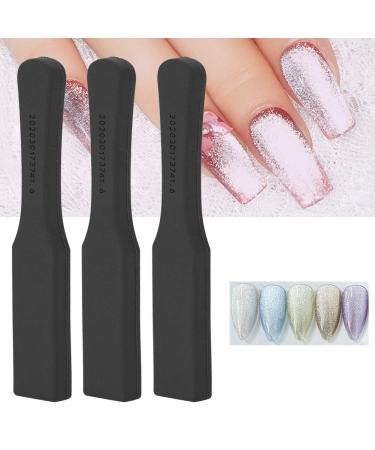 3pcs Nail Art Magnetic Stick - Portable Cat Eye Gel Nail Polish Magnet Wand | DIY Manicure Tool (Black) - Shop Internationally - Buy Online on GoSupps.com