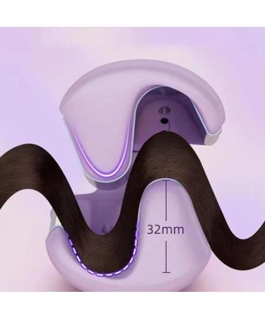 Electric Curling Wand - Portable Curling Iron Crimper | 32mm Temperature Adjustable Wave Heated Iron Volumizing Curling Wand | Portable Hairstyle Iron For Colleague Dorm Home Travel And Salon C: Purple Us Standard - Buy Online on GoSupps.com