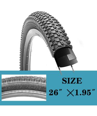 2 Pack 24/26x1.95 Inch Bike Tire Folding Bead Replacement - MTB Mountain Bicycle Tire Set with Tubes and Levers - Buy Online on GoSupps.com