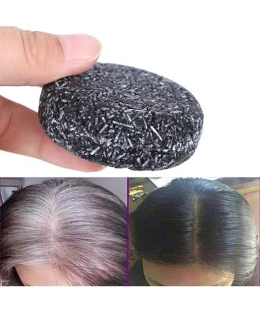 HUSHUI Natural Shampoo Bar for Hair Bamboo Charcoal Shampoo Bar Hair Darkening Shampoo Bar Anti Hair Loss Shampoo Bar Handmade - Buy Online on GoSupps.com