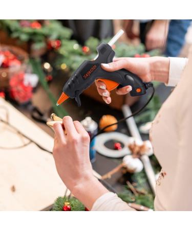 Kejector Mini Hot Glue Gun Kit with 30pcs Sticks - Fast Heating, Anti-Drip, 20W Black Fireproof Design for Kids DIY, Crafts, and Quick Repairs - Buy Online on GoSupps.com