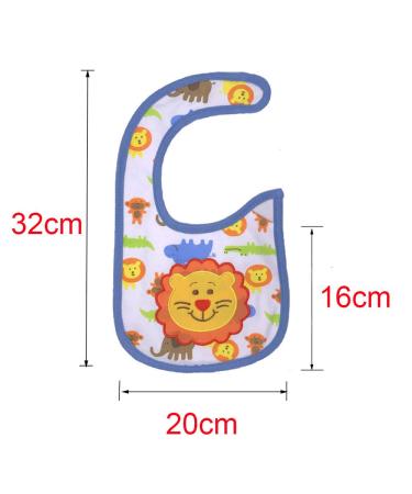 Yafane Baby Bibs Waterproof 10 Pack | Soft Cotton Velcro Fastener for Boys & Toddlers | Blue - Buy Online on GoSupps.com
