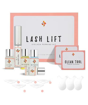 Eyelash Perming Kit SUNSENT Lash Lifting Kit Semi-Permanent Lash Extensions Kit Semi-Permanent Lash Curling Kit for Home Salon to Use Long Lasting for 3 Months (set A)