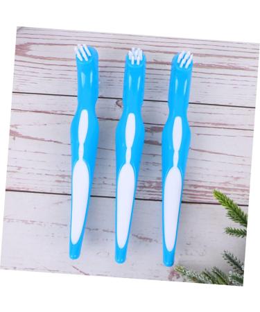 Mobestech Double-Sided Toothbrush Cleaning Tool for False Teeth 9 Piece Retainer Set | Effective Denture Care in Blue - Buy Online on GoSupps.com