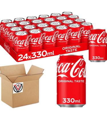 Co-Ca Cola Original Taste 24 x 330ml - Sparkling Soft Drink with Plant Extracts