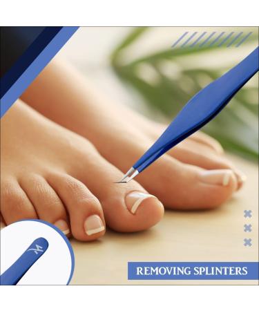 Eyebrow Tweezers Fine Point + Slant Tweezers for Facial Brow and Ingrown Hair Removal Sharp Needle Nose Facial Hair Remover for Women and Men (Multi Colour) - Buy Online on GoSupps.com