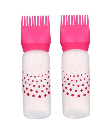 Anneome 2 pi ces Bouteilles Applicatrices pour Teinture Cheveux avec Peigne Int gr Flacons Gradu s L gers et Durables pour Coloration et Soin Domicile ou Salon Rose