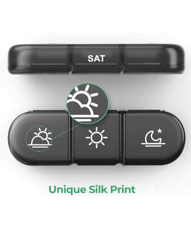 Weekly Stackable Pill Organizer - 3 Times a Day with 7 Compartments for Morning Noon & Evening | Best International Shipping - Buy Online on GoSupps.com
