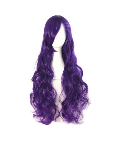 MapofBeauty 32" Long Hair Spiral Curly Cosplay Costume Wig (Dark Purple) - Buy Online on GoSupps.com
