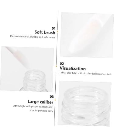 Healvian 2 Sets Fashionable Lip Gloss Tubes of 10ml Round For On The Go Lip Care 10 Pieces * 2 Size 1x2pcs Silverx2pcs - Buy Online on GoSupps.com