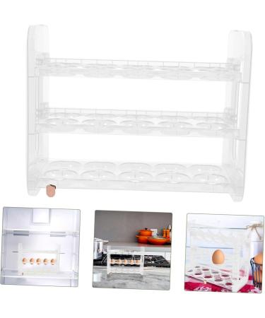Hohopeti Egg Storage Rack Egg Holder for Fridge Eggs Egg Storage Stand Egg Rack for Fridge Door Dedicated Box White 25.00X20.00X11.00CM - Buy Online on GoSupps.com