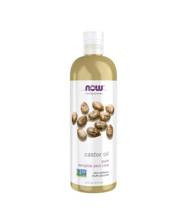 NOW Foods Solutions Castor Oil 100% Pure Versatile Skin Care Multi-Purpose Skin Softener 16-Ounce