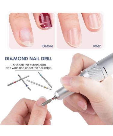 Bestgle 30pcs Nail Drill Bits Set 3/32 Inch Shank Tungsten Carbide Diamond Drill Polishing Grinding Heads Tools for Acrylic Gel Nails Cuticle Manicure Pedicure - Buy Online on GoSupps.com