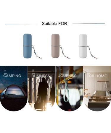 Jackwish Travel Water Cup Set Creative Toothbrush Holder for Camping Hiking & Home - Perfect for Travel & Business Trips (Cyan) - Buy Online on GoSupps.com