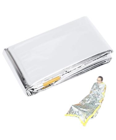 2Pcs Sleeping Bag, Camping Sleeping Bag Emergency Survival Sleeping Bag Protection Supplies, Insulation Envelope Bag Silver