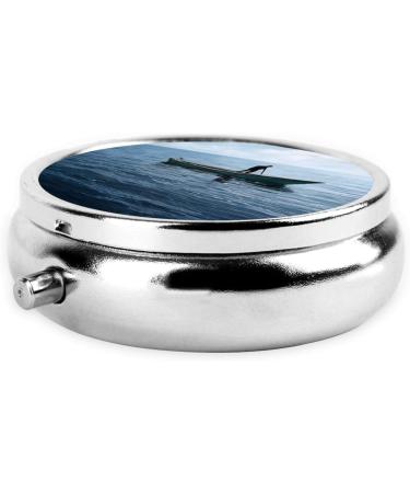 Shop Cruise Ship Printed Mini Round Pill Box - 3 Compartment Travel Organizer for Home & Office - Portable Medicine Case - Buy Online on GoSupps.com