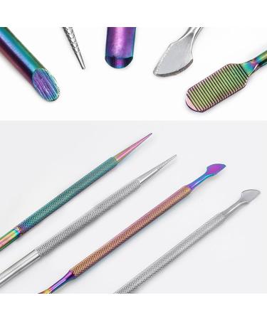 2 in 1 Cuticle Pusher Professional Cuticle Remover Stainless Steel Cuticle Cleaner Nail Art Care Tool for Manicure Stainless Steel Cuticle Cleaner Cuticle Pusher Nail Tool for Manicure Pedicure Double Head - Buy Online on GoSupps.com