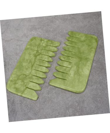 Frcolor Jade Massage Comb & Roller - Multi-Purpose Gua Sha Tool for Neck & Scalp | Natural Meridian Massage Device for Relaxation - Buy Online on GoSupps.com