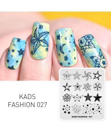 KADS Star Pattern Nail Art Stamping Plate - Manicure Print Image Template FA027 - Buy Online on GoSupps.com