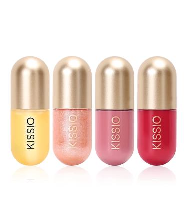 KISSIO Fig Tea Lip Plumper Gloss - Plumping Lip Serum for Fuller & Hydrated Beauty Lips - Buy Online on GoSupps.com