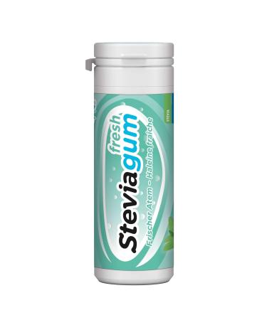 Steviagum chewing gum fresh with peppermint flavour from Lemon Pharma vegan and sugar-free